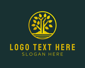 Golden Metallic Tree logo