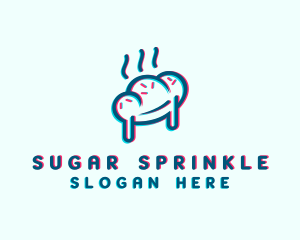 Glitch Bread Sprinkle logo design
