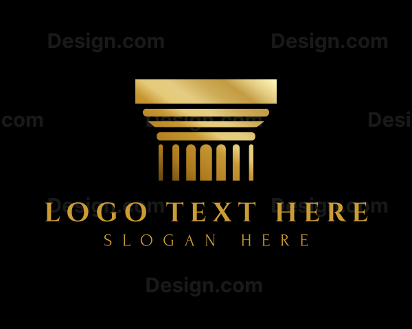 Gold Greek Column Logo