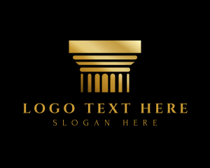 Gold Greek Column logo