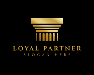 Gold Greek Column logo design