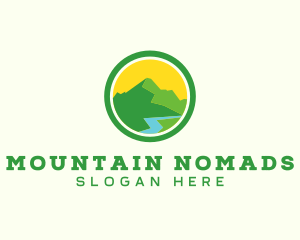 Outdoor Mountain Alps logo design