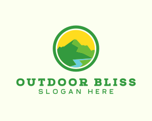 Outdoor Mountain Alps logo design