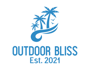 Blue Vacation Resort  logo design