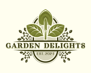 Garden Landscaping Shovel logo design