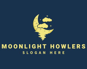 Night Moon Lake logo design