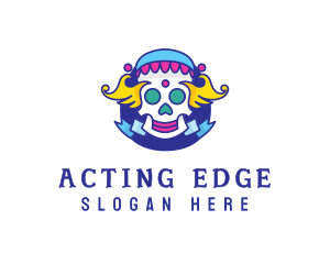 Colorful Skull Costume logo design