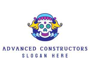 Colorful Skull Costume logo design