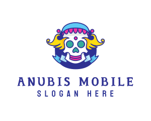 Colorful Skull Costume logo design