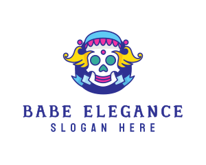 Colorful Skull Costume logo design