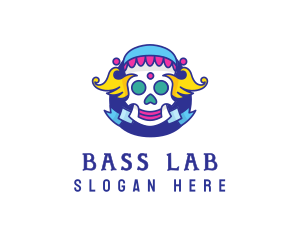 Colorful Skull Costume logo design