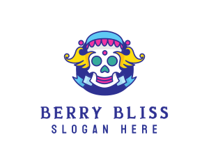 Colorful Skull Costume logo design