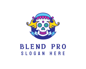 Colorful Skull Costume logo design