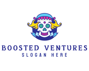 Colorful Skull Costume logo design