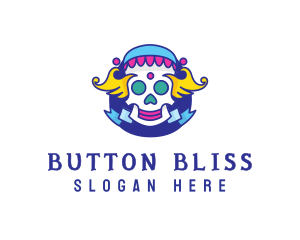 Colorful Skull Costume logo design