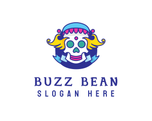 Colorful Skull Costume logo design