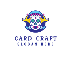 Colorful Skull Costume logo design