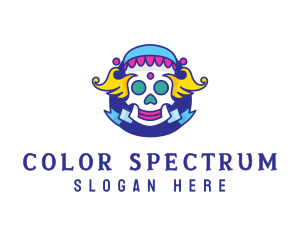 Colorful Skull Costume logo design