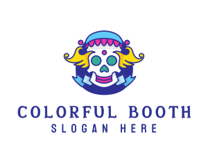 Colorful Skull Costume logo design