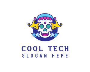 Colorful Skull Costume logo design