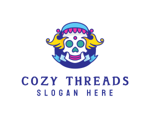 Colorful Skull Costume logo design