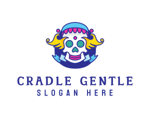 Colorful Skull Costume logo design