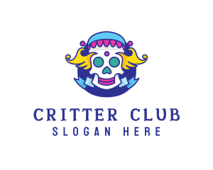 Colorful Skull Costume logo design