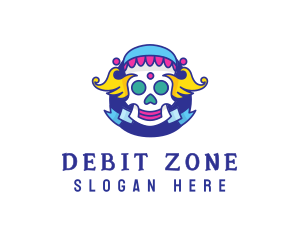 Colorful Skull Costume logo design