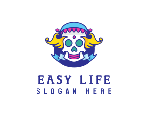 Colorful Skull Costume logo design