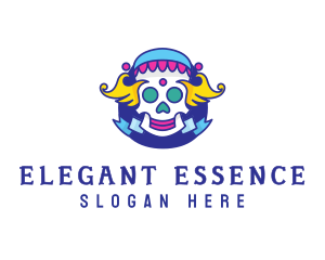 Colorful Skull Costume logo design