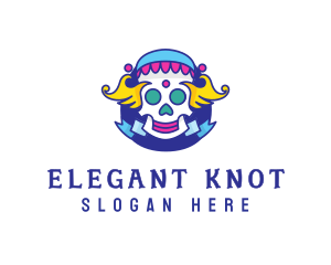 Colorful Skull Costume logo design