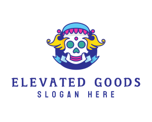 Colorful Skull Costume logo design