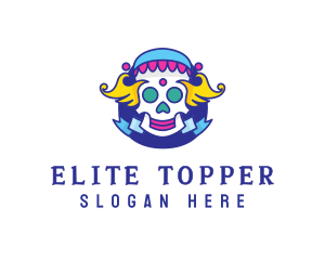 Colorful Skull Costume logo design