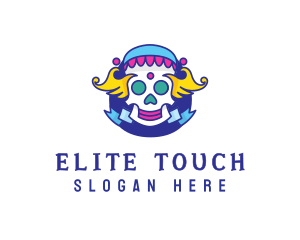 Colorful Skull Costume logo design