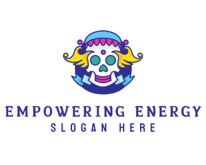 Colorful Skull Costume logo design