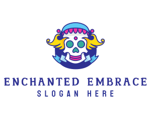 Colorful Skull Costume logo design