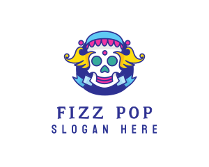 Colorful Skull Costume logo design