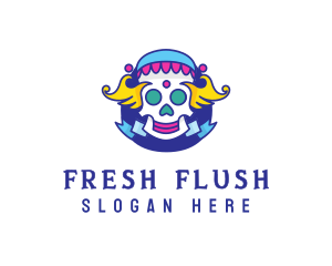 Colorful Skull Costume logo design