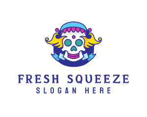 Colorful Skull Costume logo design