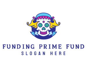 Colorful Skull Costume logo design