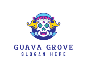 Colorful Skull Costume logo design