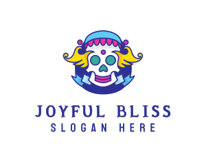 Colorful Skull Costume logo design