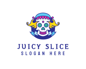 Colorful Skull Costume logo design