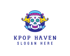 Colorful Skull Costume logo design