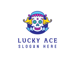 Colorful Skull Costume logo design