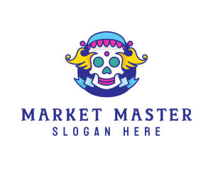 Colorful Skull Costume logo design