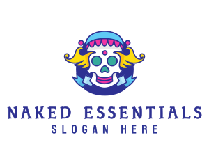 Colorful Skull Costume logo design