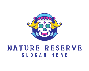 Colorful Skull Costume logo design