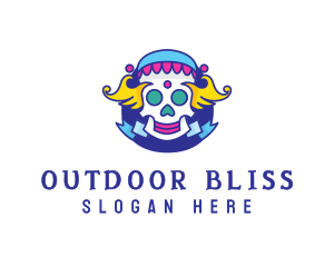 Colorful Skull Costume logo design