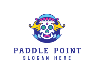 Colorful Skull Costume logo design